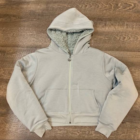 Gilly Hicks Mint Reversible Sherpa Hoodie - Picture 2 of 6